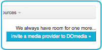 invite a media provider to DOmedia