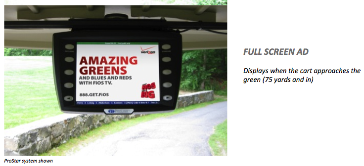 golf cart gps screen